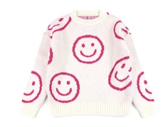 Kids ONLY birch/fuchsia purple happie pullover knit sweater